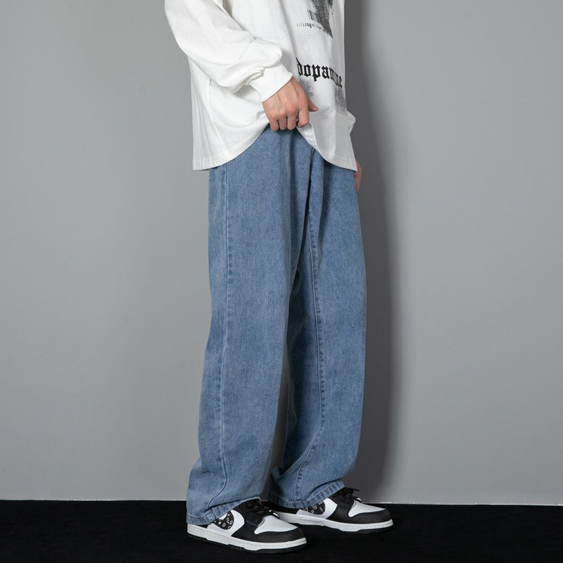 Men's Straight-Leg Jeans – Slimming Effect Mid-Rise