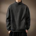Men's Cotton Sweatshirt – Half-Zip, Warm Lining, Relaxed Fit