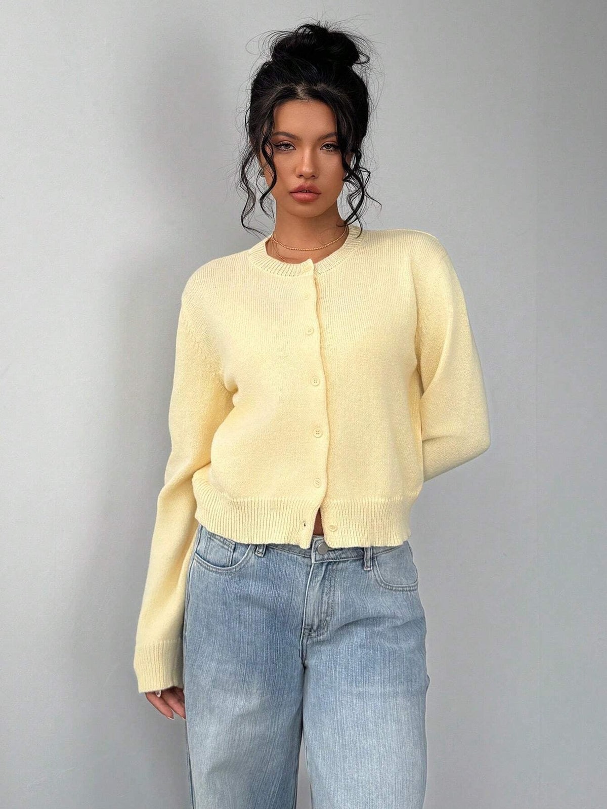 Women's Knit Cardigan – Slim Fit Short Cut