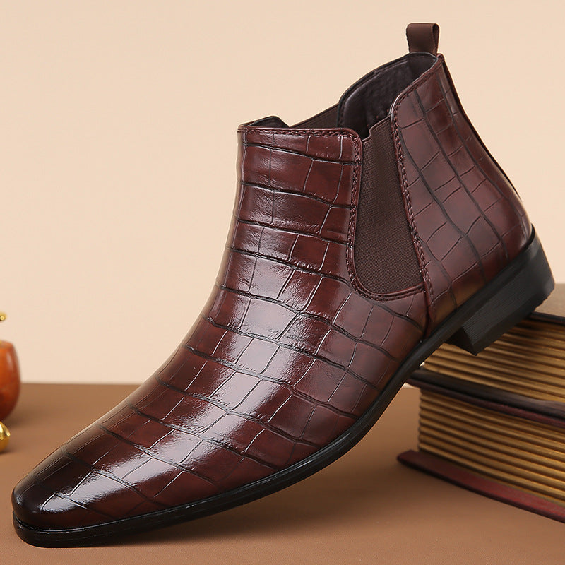 Men's Chelsea Boots – Glossy Finish, Modern Style