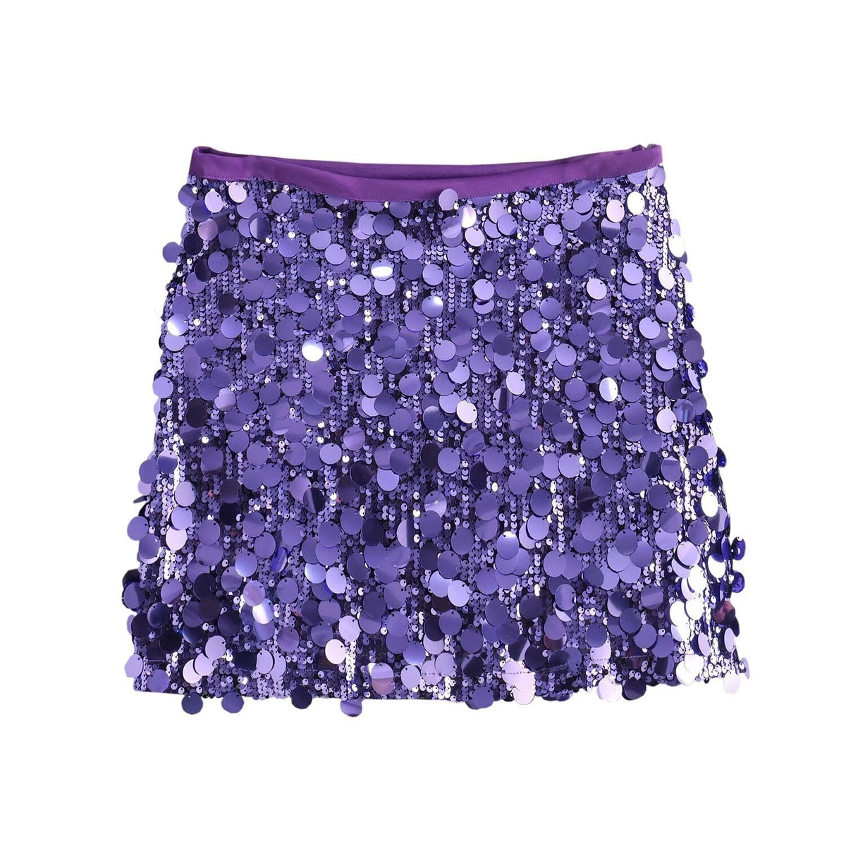 Women's Mini Sequin Skirt – Sheath Silhouette, Shiny Effect