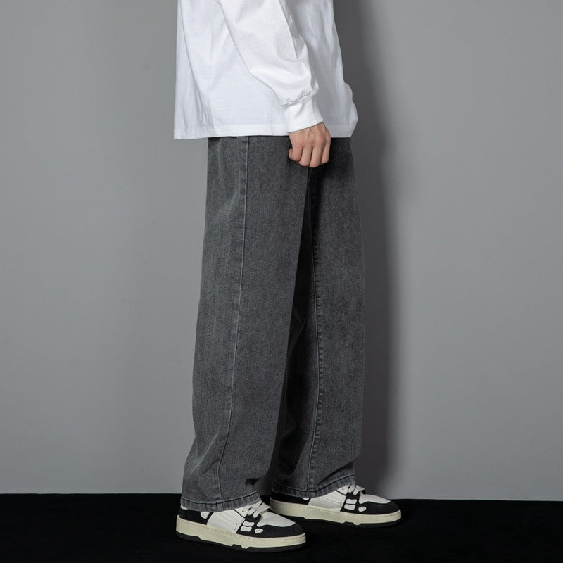 Men's Straight-Leg Jeans – Slimming Effect Mid-Rise