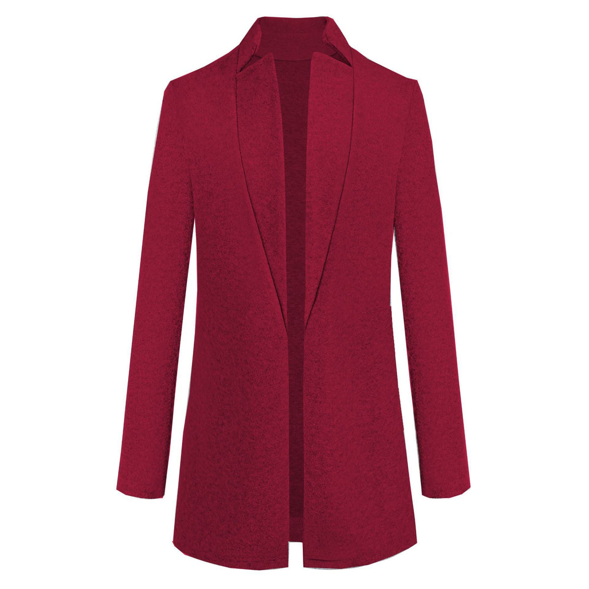 Women's Wool Coat with Stand Collar – Fitted Cardigan Cut