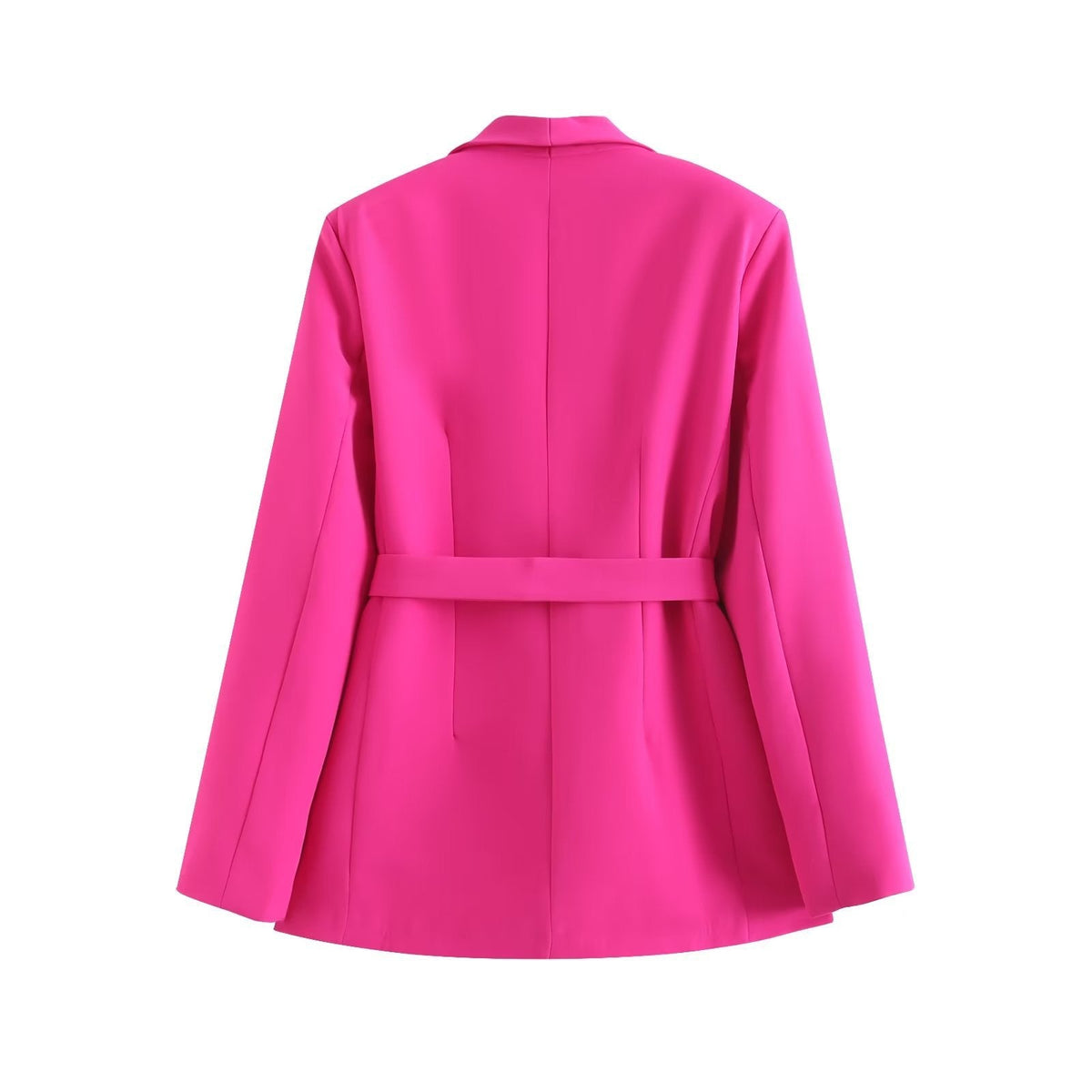 Women's Blazer and Pants Set – Elegant Waist-Tied Size