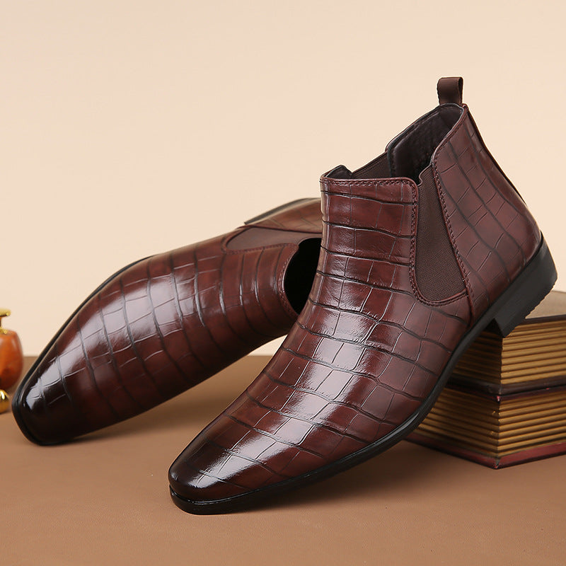 Men's Chelsea Boots – Glossy Finish, Modern Style