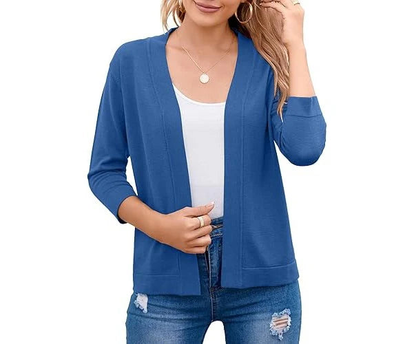 Women's Knit Cardigan – Short, Open Front