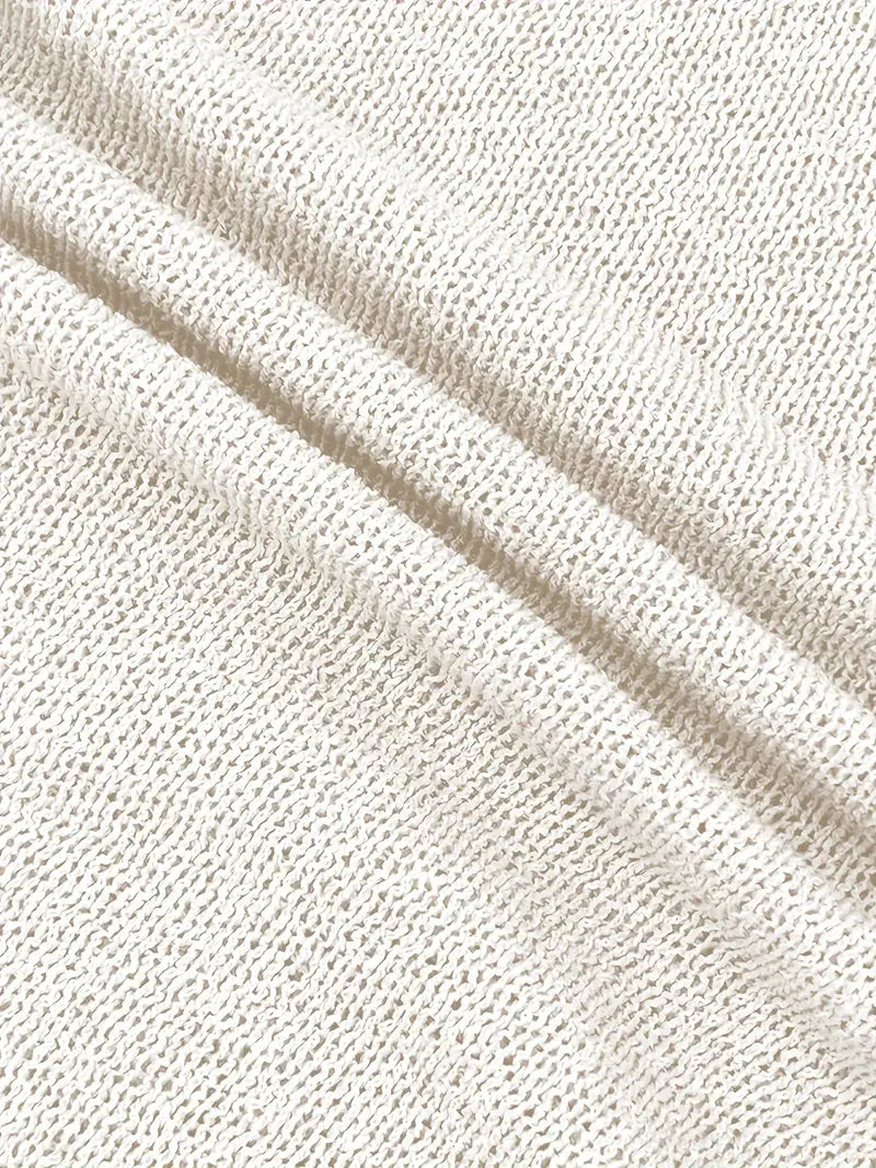 Women's Mini Knit Dress – Thin Straps and Open Back