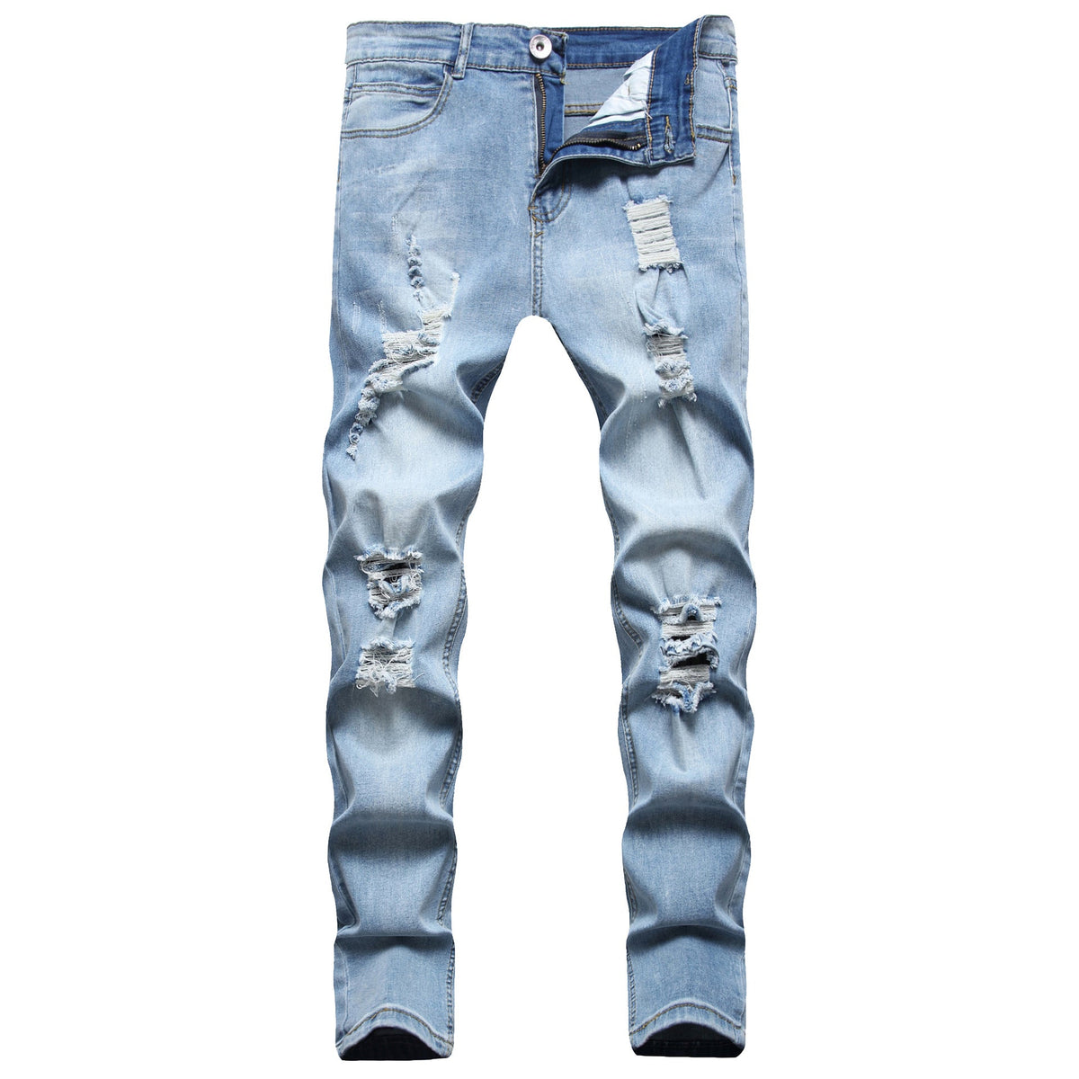 Men's Cotton Slim-Fit Jeans – Stretch Pencil Fit