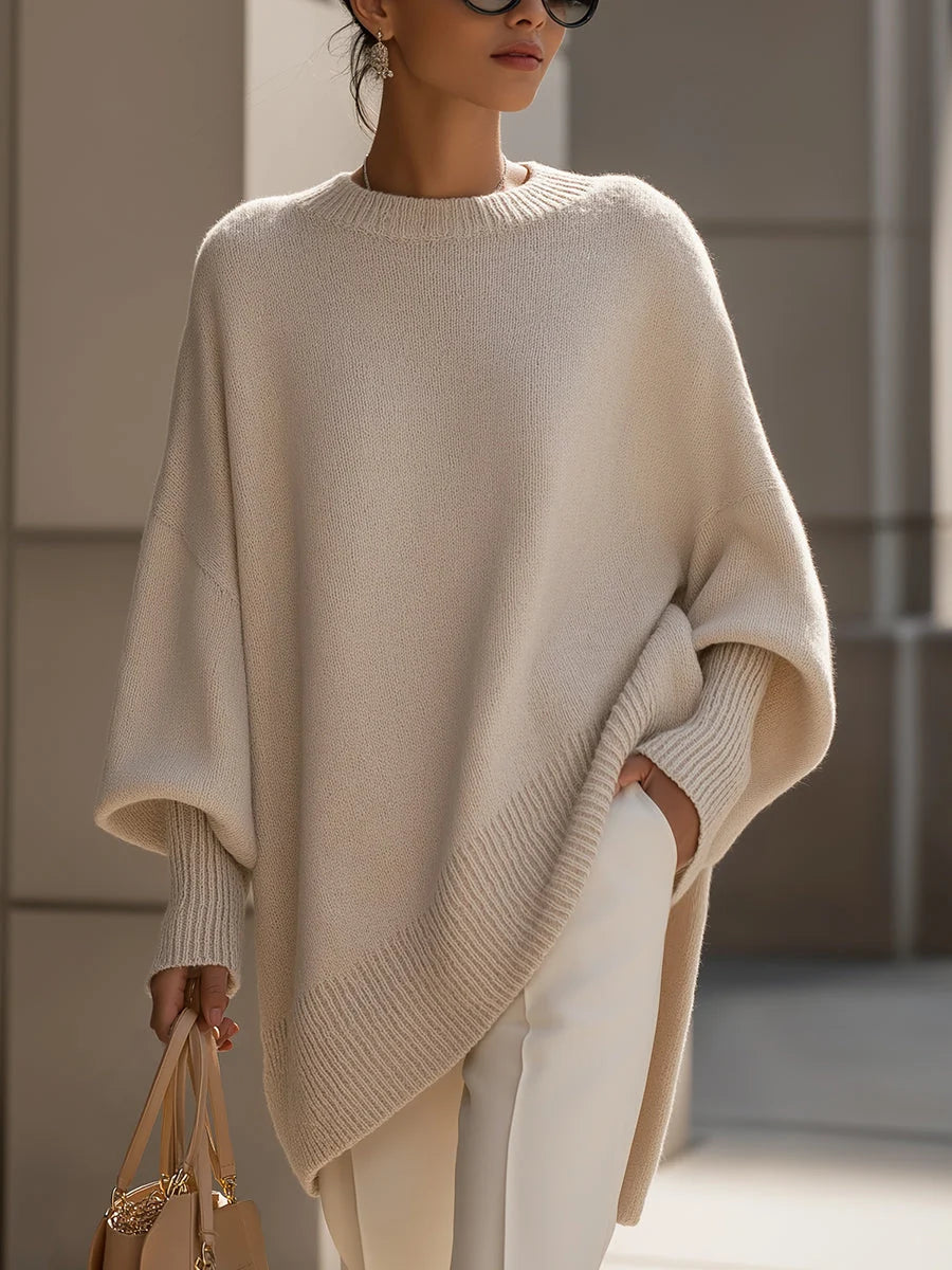 Women's Oversized Knit Sweater – Loose and Thick Fit
