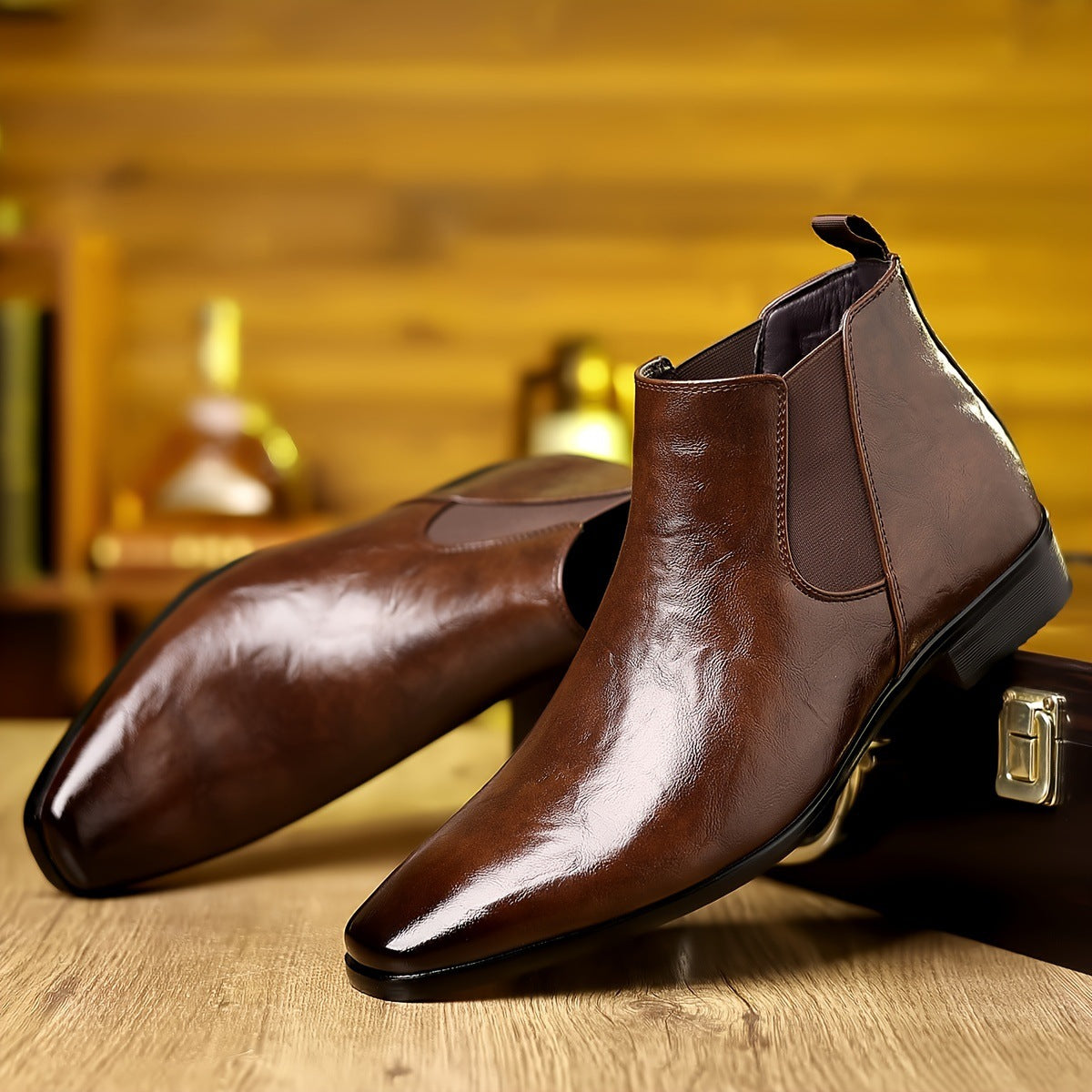 Men’s Chelsea Boot – High Shaft, Tapered Toe, Modern