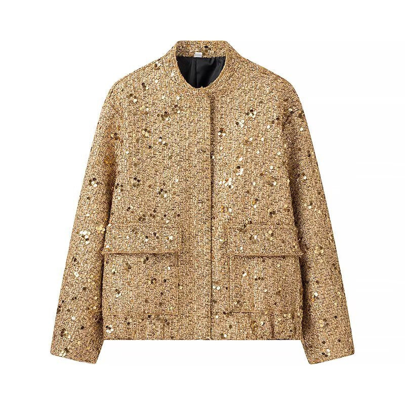 Women's Sequin Jacket - Flattering Oversized Cut