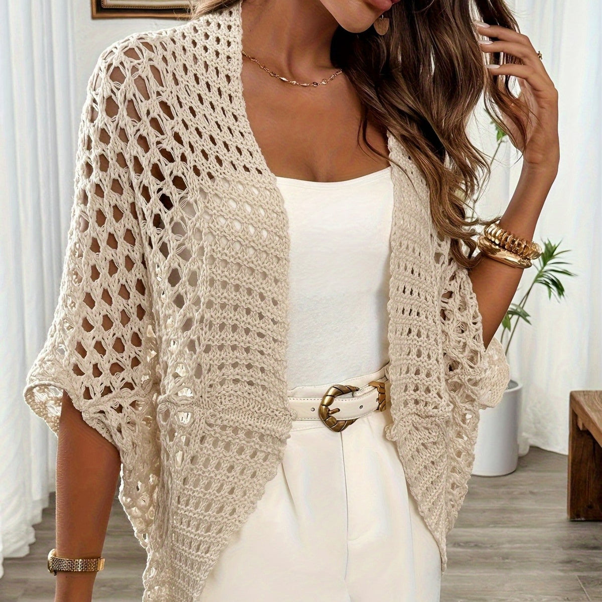 Lightweight Women's Cardigan – Fine Knit for Layering, Modern Fit