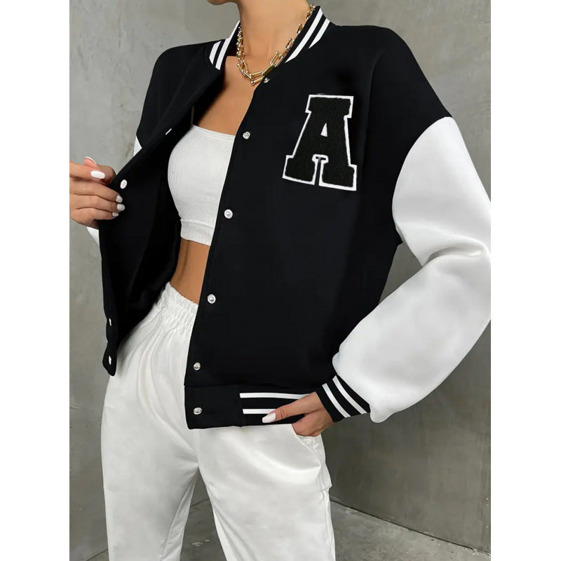 Women's Varsity Cardigan Jacket – Relaxed Baseball Fit