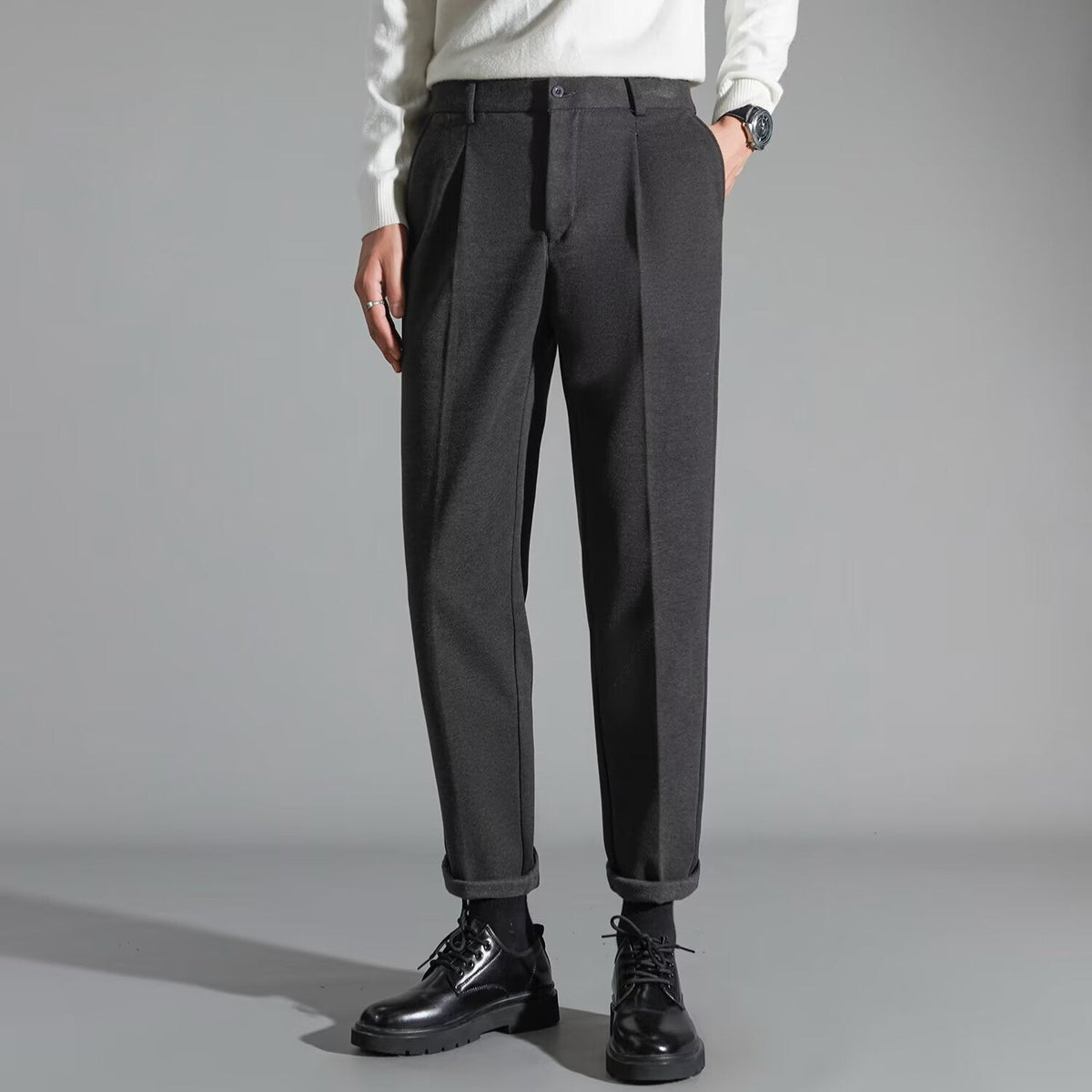 Men's Corduroy Trousers - Tailored Straight Fit