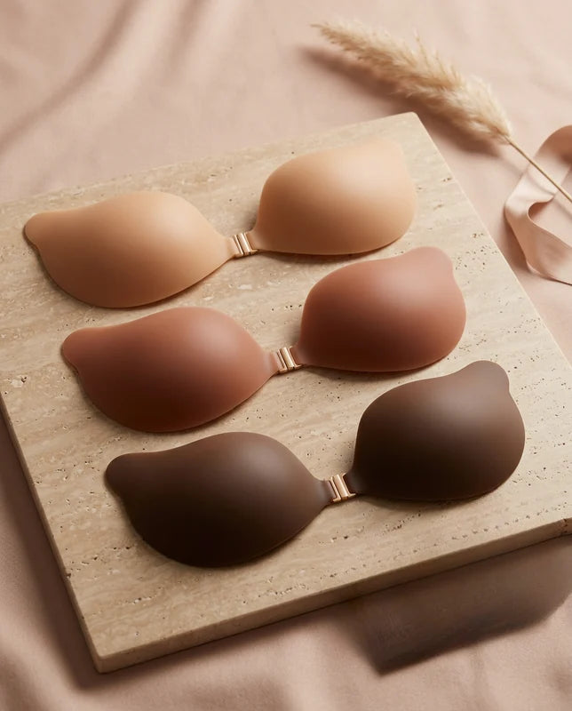 Invisible Silicone Adhesive Bras for Women - Open-Back Support