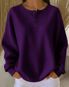 Women's Printed Buttoned Hoodie – Artistic Relaxed Fit
