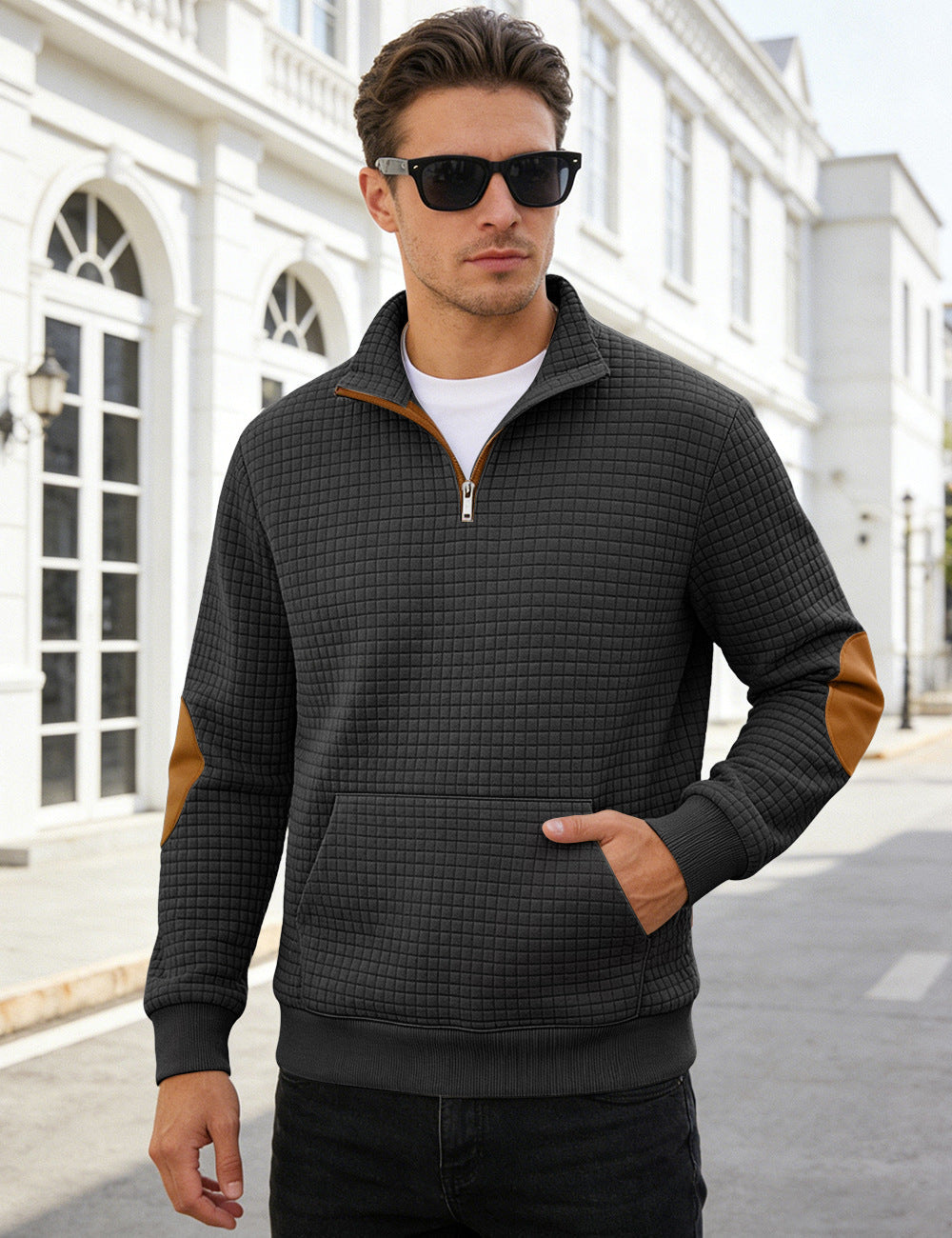 Men's Sweater – Relaxed Fit, Casual Style with Patch Pocket