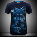 Men's Cotton T-shirt - Relaxed Fit with Wolf Design