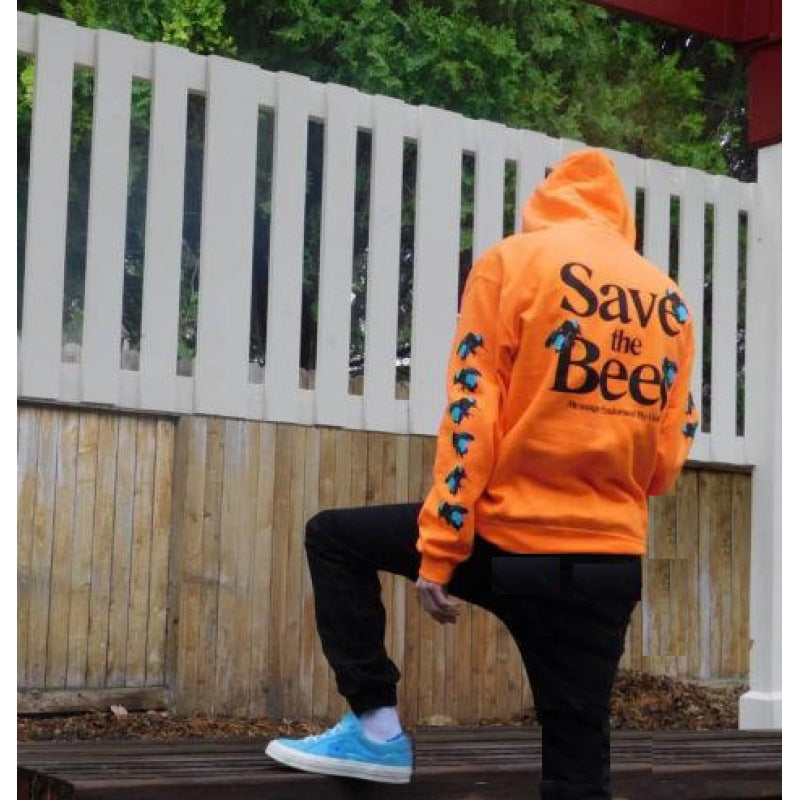 Men's Cotton Hooded Sweatshirt - Relaxed Fit with Animal Design