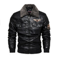 Men's Vegan Bomber Jacket – Cozy Biker-Style Collar