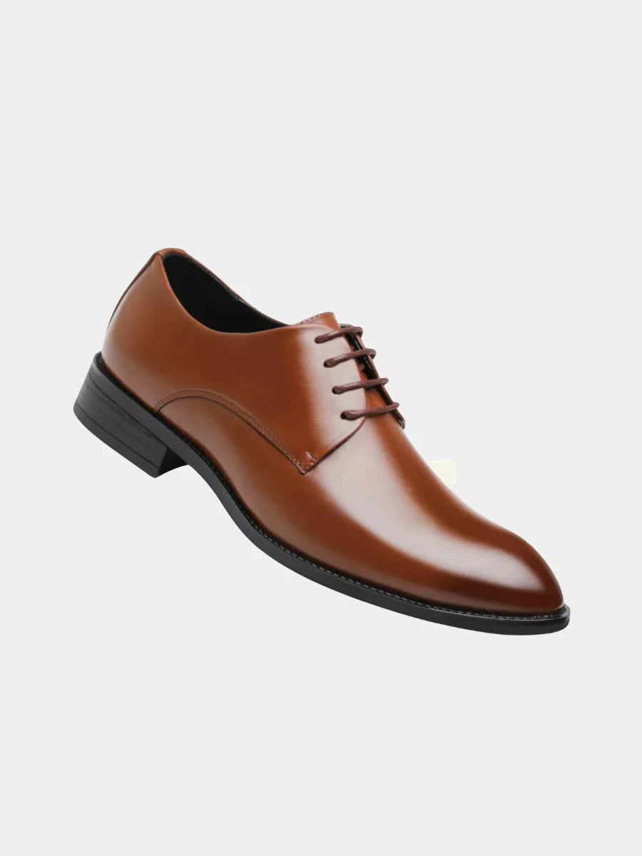 Men's Cowhide Leather Derby Shoes – Classic Laces and Comfort