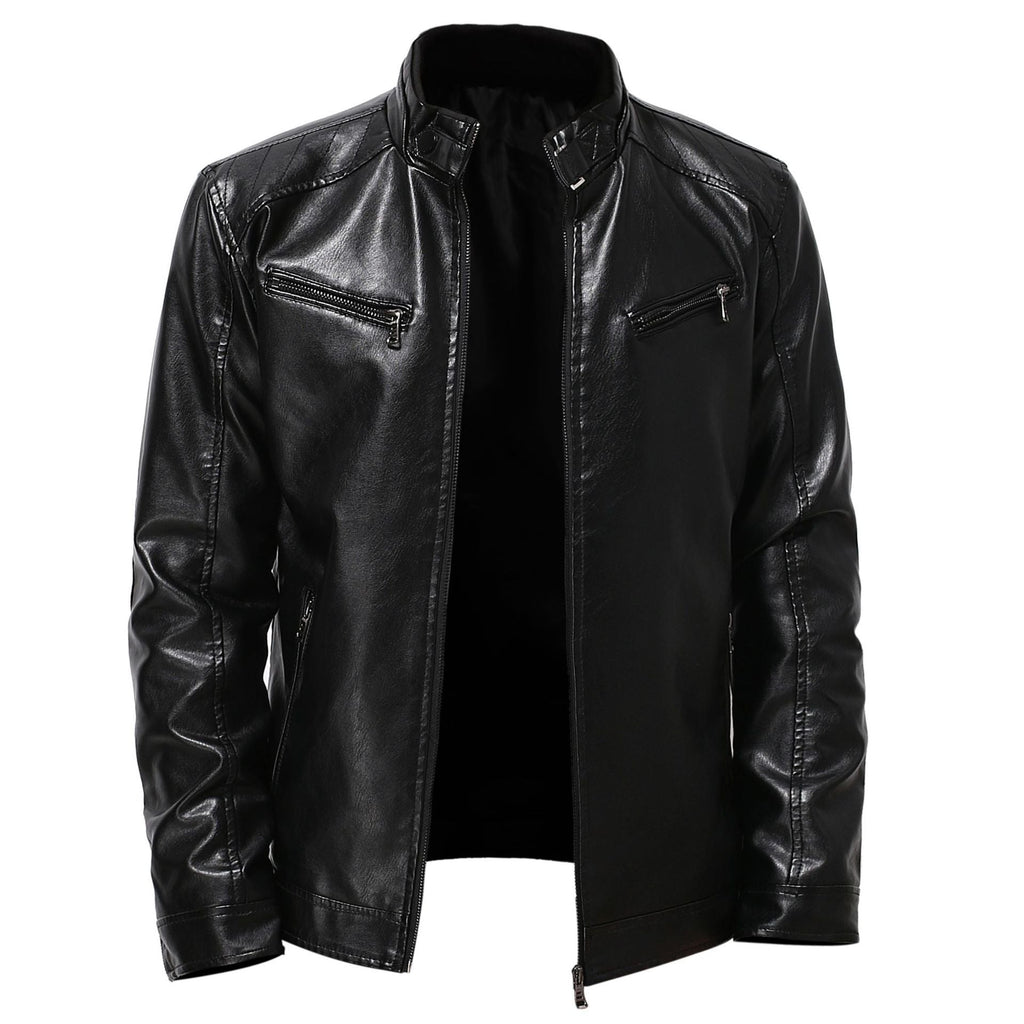 Men's Fitted Zip Jacket – Crew Neck with Pockets