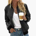 Women’s Bomber Jacket – Zipped Round Neckline