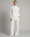 Women's Two-Piece Knit Set – Relaxed Fit, Wide Leg
