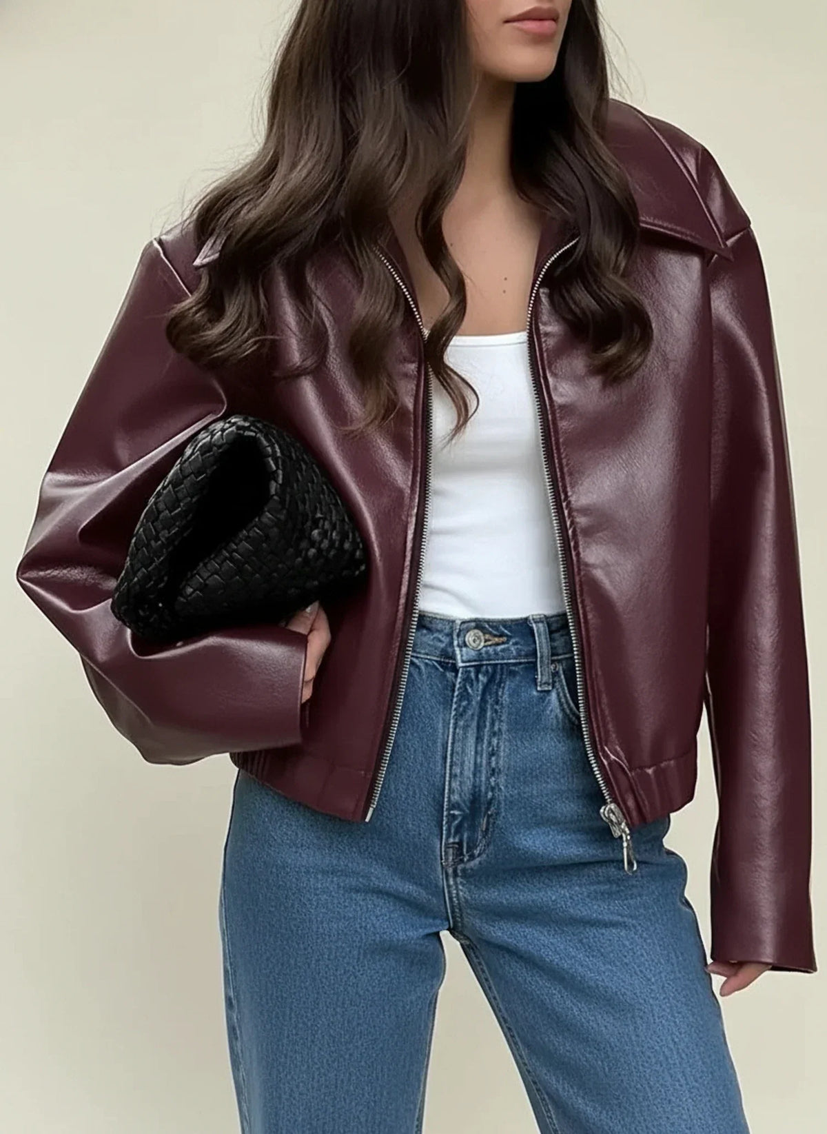 Women's Relaxed-Fit Jacket – Minimalist Solid Exterior