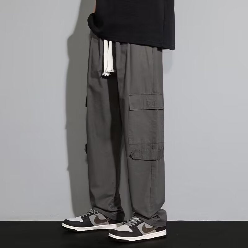 Men's Cotton-Blend Trousers – Relaxed Straight Fit
