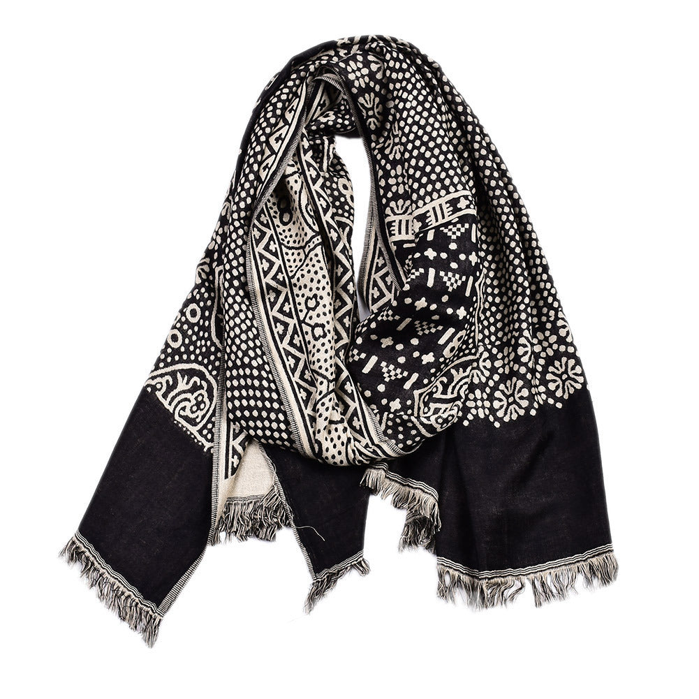 Men's Jacquard Pattern Scarf - Lightweight and Flexible