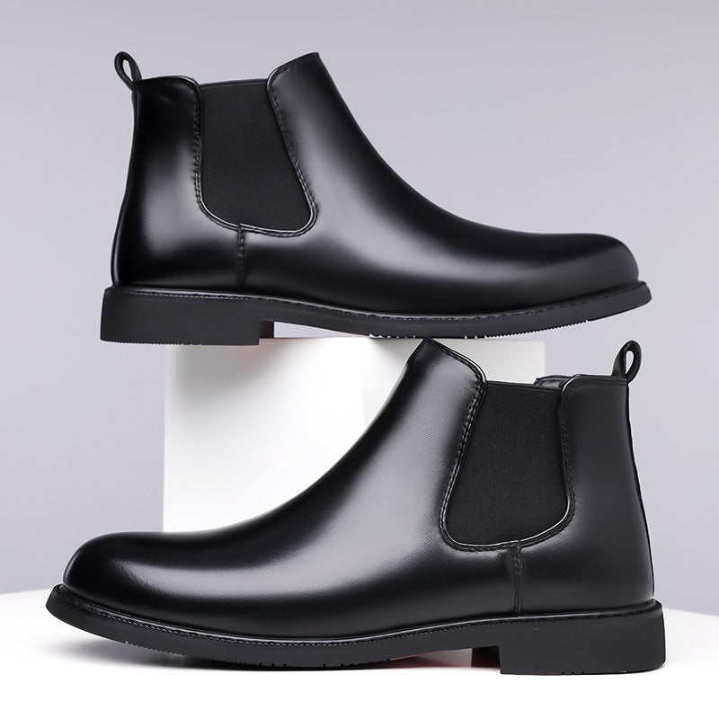 Men's Boot – Faux Leather with Fleece Lining, Outdoor-Ready