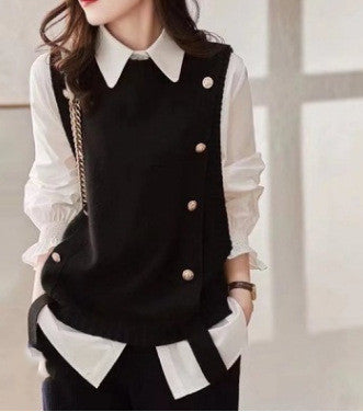 Women's Blouse Vest – Casual Layered Silhouette