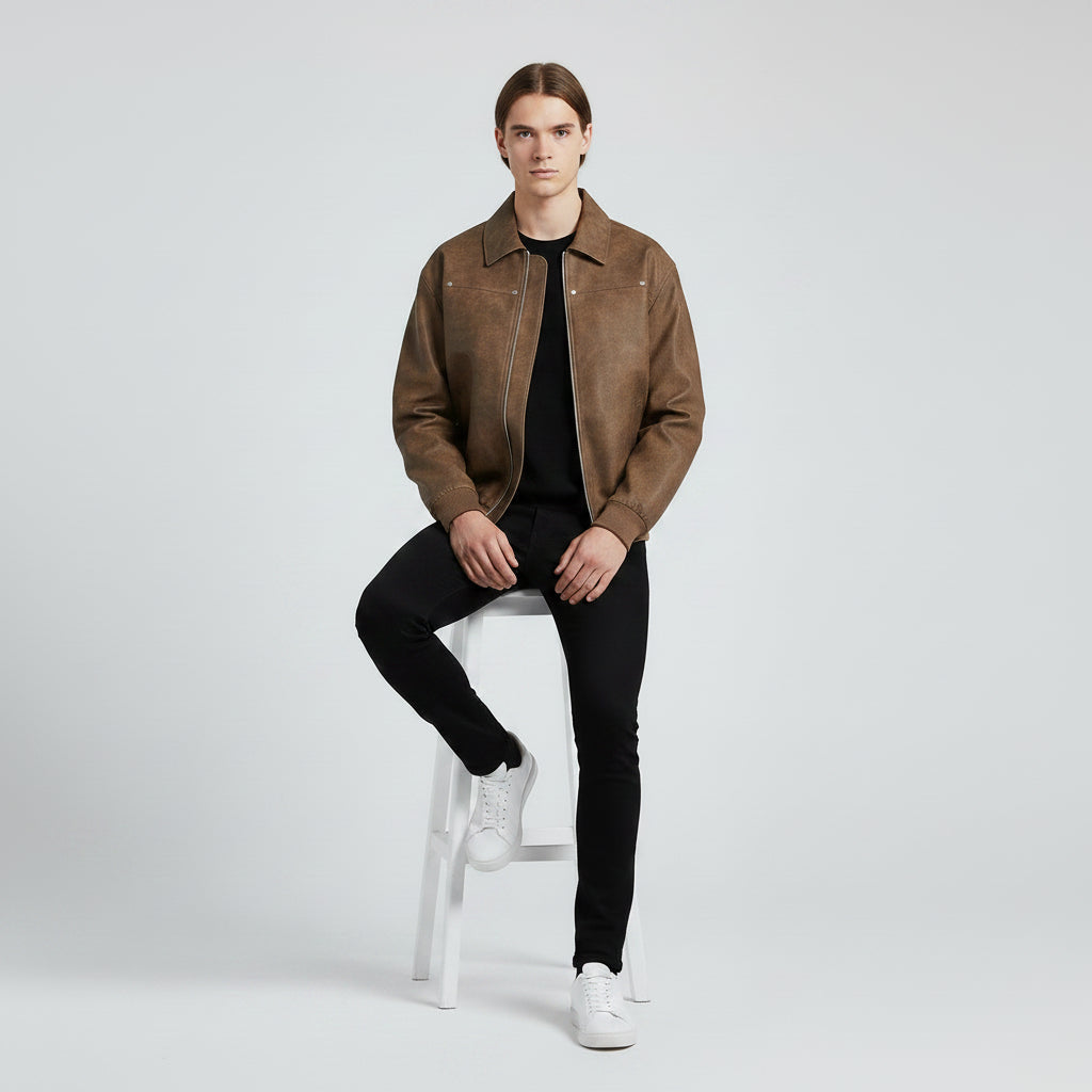 Men’s Retro Coat with Notched Lapel – Iconic American Style