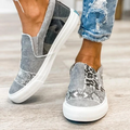 Women's Canvas Slip-On Sneakers – Flexible Upper, Easy to Slip On