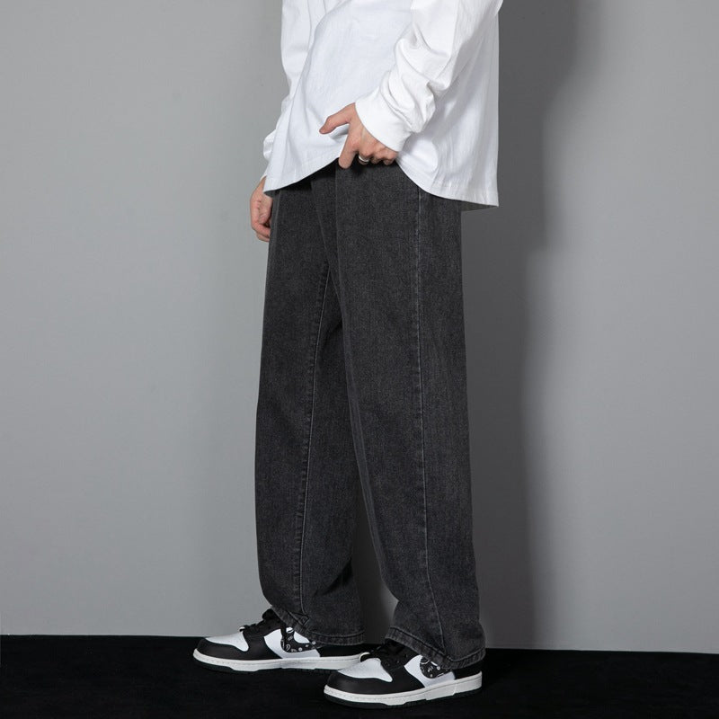 Men's Straight-Leg Jeans – Slimming Effect Mid-Rise