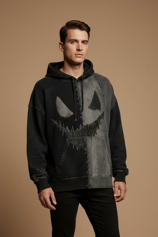 Men's 3D Halloween Sweater – Loose Fit Printed Effect