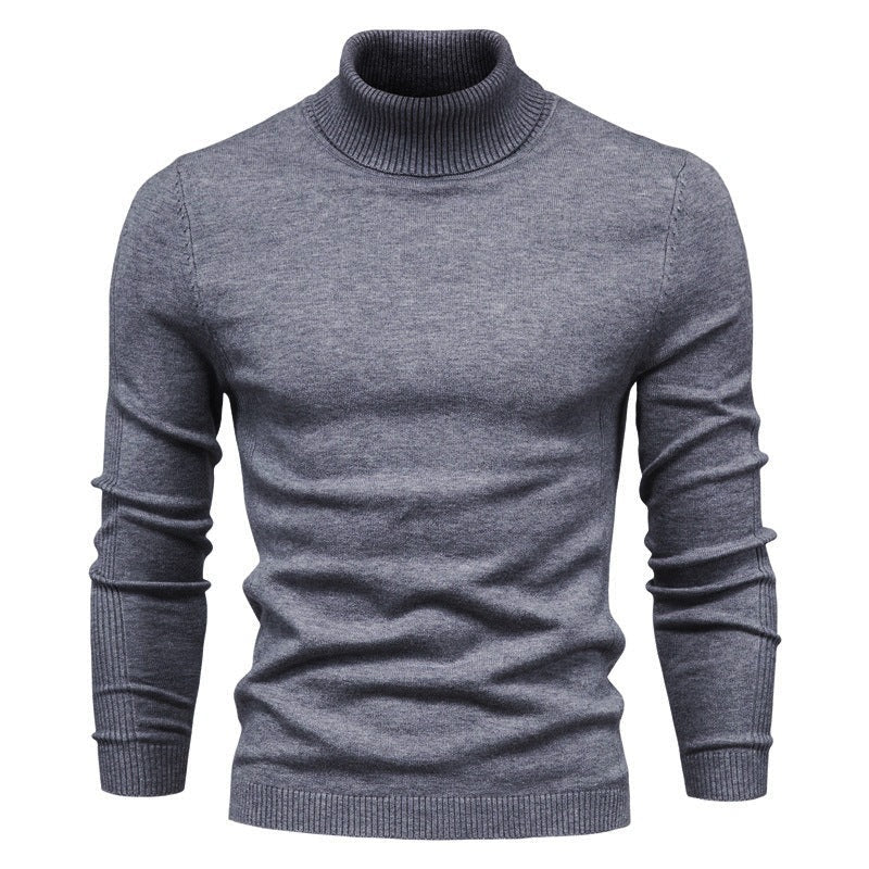 Men's Roll-Neck Sweater – Elegant Slim-Fit Knitwear