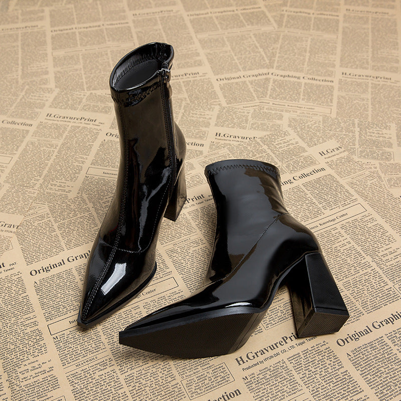 Women's Leather-Lined Boots – Elegant, Streamlined Silhouette