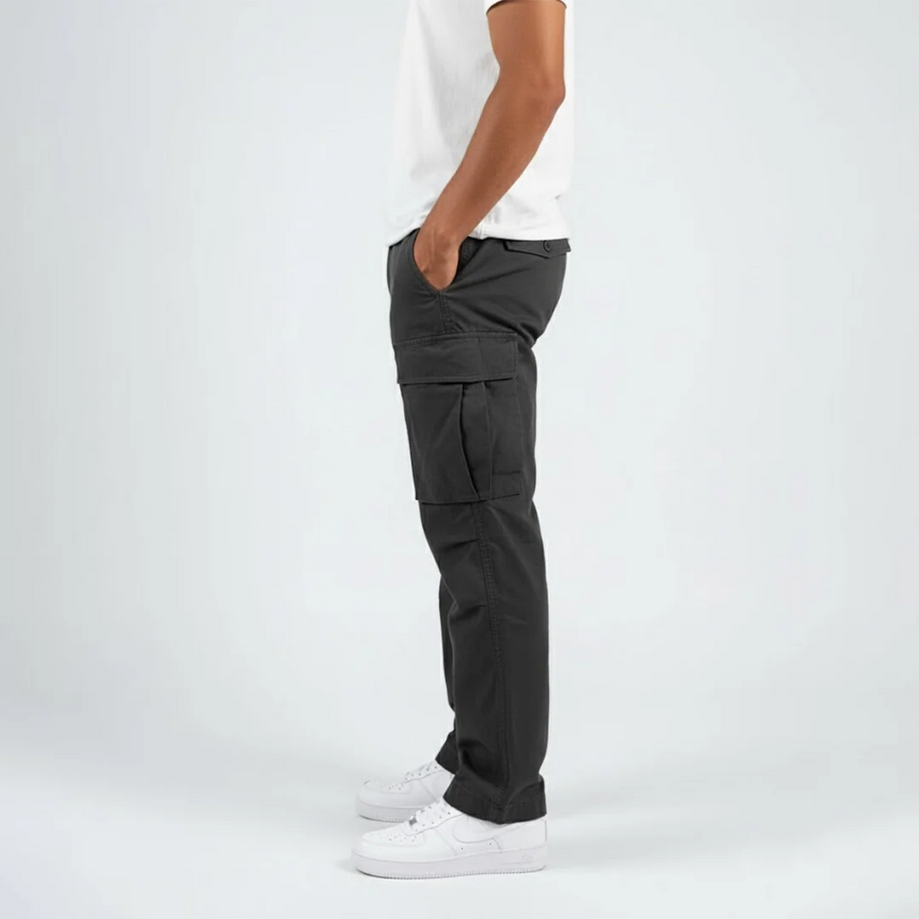 Men’s Cargo Trousers – Relaxed Fit, Drawstring Size, Multiple Pockets