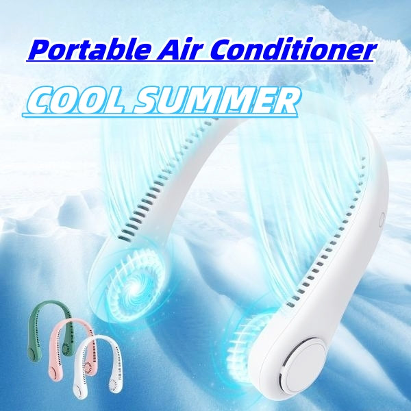 Rechargeable Bladeless Neck Fan – Portable Hands-Free USB