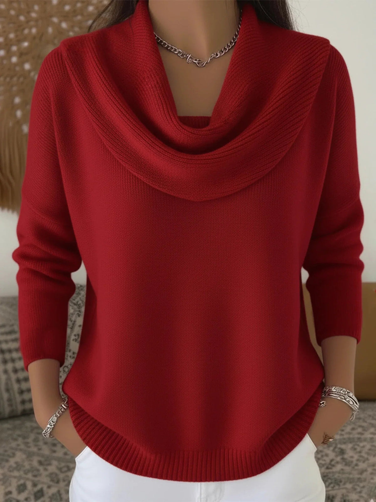 Women's Thick Sweater Relaxed Fit – Soft Casual Knitwear