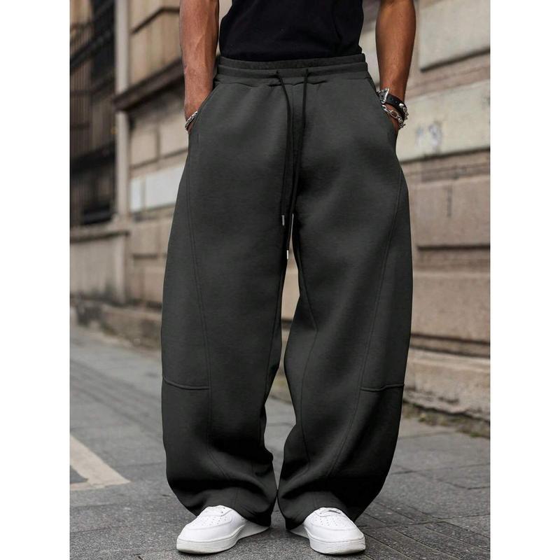 Men's High-Waisted Straight Trousers – Lightweight Bamboo Fabric, Cropped Fit