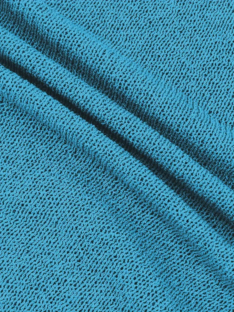 Women's Mini Knit Dress – Thin Straps and Open Back