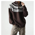 Men's Retro Zippered-Neck Sweater – Casual Knitwear