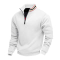 Men's Zippered Funnel-Neck Sweater – Relaxed Fit with Fleece Interior