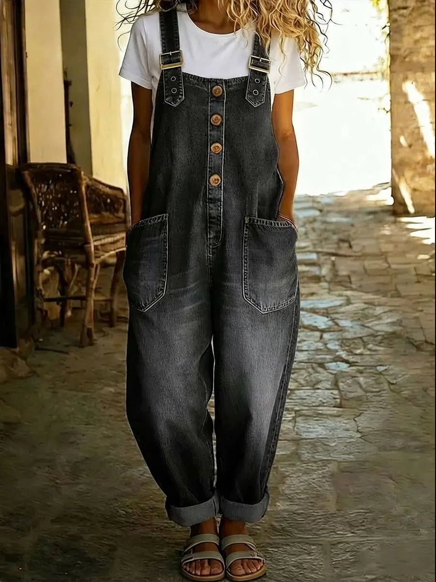 Women's Denim Jumpsuit – Relaxed Vintage Fit