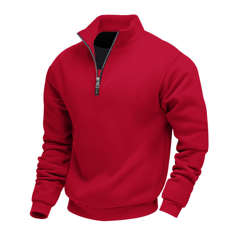 Men's Half-Zip Sweatshirt – Soft Fleece Finish, Relaxed Fit