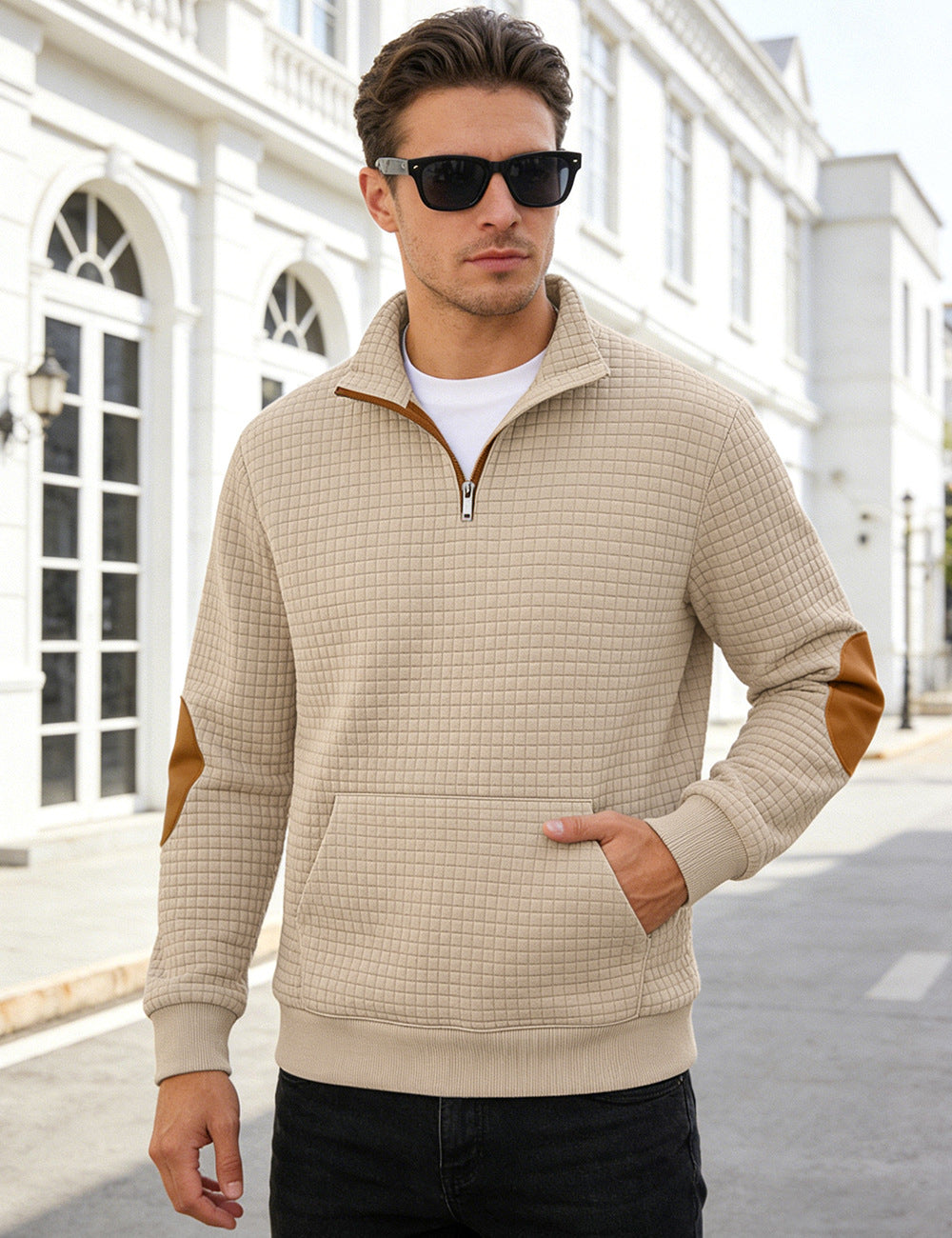Men's Sweater – Relaxed Fit, Casual Style with Patch Pocket