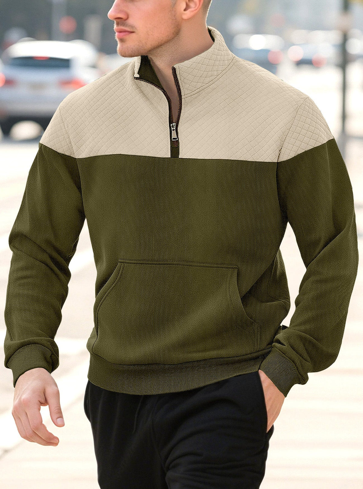 Men's Zippered Knitwear Sweater – Minimalist Long Sleeves